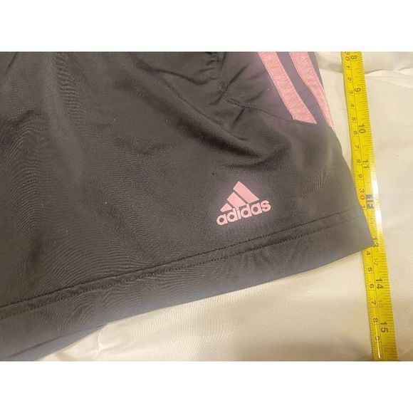 adidas Women's 3 Stripe Knit Running Sport Shorts Size Small - Picture 4 of 4